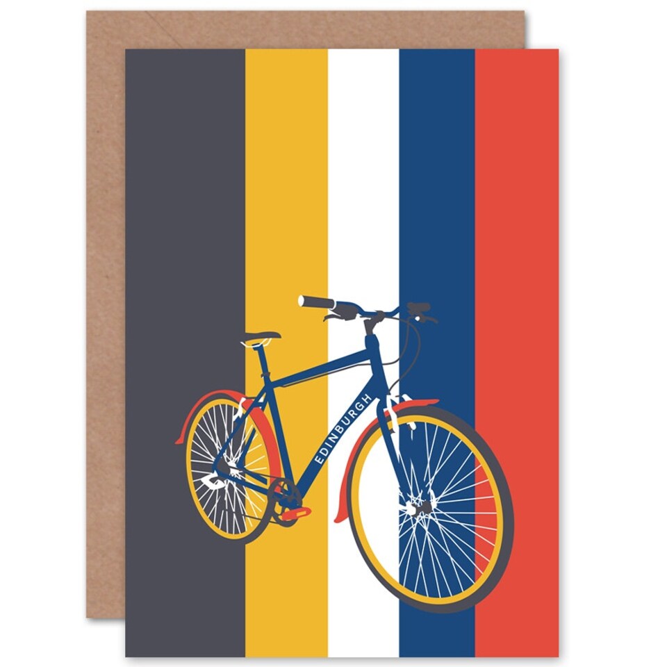 image 1 of Edinburgh Transport Bicycle Art Card