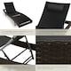 image 5 of Sun Lounger Moana - weather & UV-resistant, 6 position backrest, removable pillow Brown | Mixed Brown