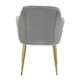 image 5 of Interiors by Premier Grey Velvet Dining Chair, Mid-Century Modern Velvet Dining Chair, Stylish Grey and Gold Dining Chair