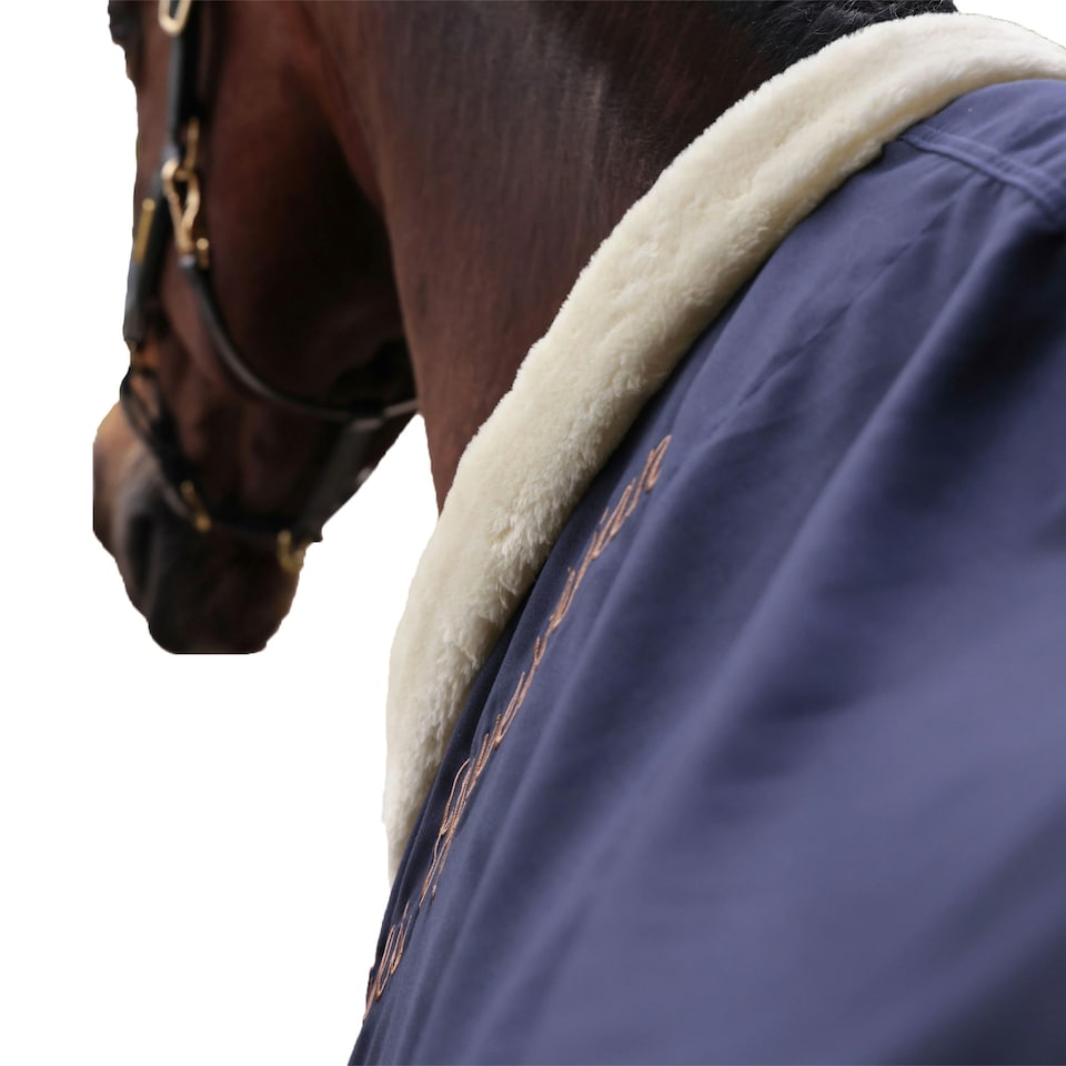 image 1 of Shires Deluxe Standard-Neck Horse Stable Rug - Navy - 5´