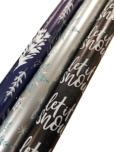Pack of 4 3m Christmas Classic Gift Wrap