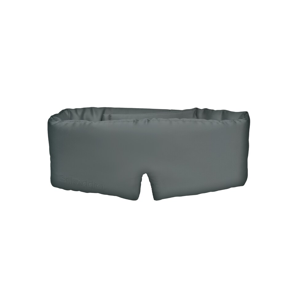 image 1 of Silk Addict 100% Mulberry Silk Sleep Mask – Charcoal | Grey | 1