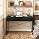 image 8 of COSTWAY Computer Desk Compact Writing Desk Black