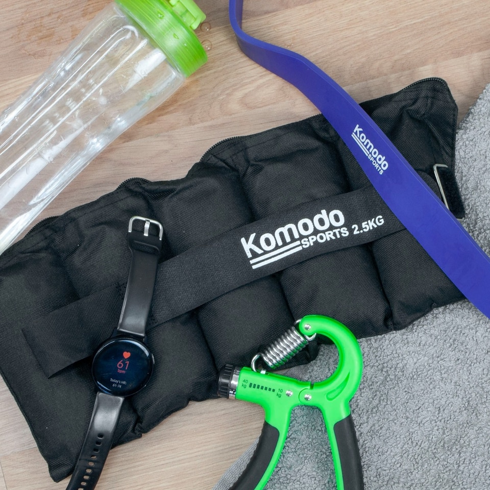 image 1 of Komodo Black Adjustable Ankle Weights - Max 5kg