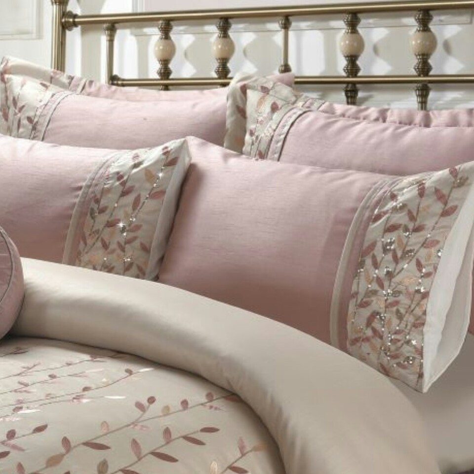 image 1 of Kampala Hill Marie Duvet Cover Set Pink Pink | Pink | Double