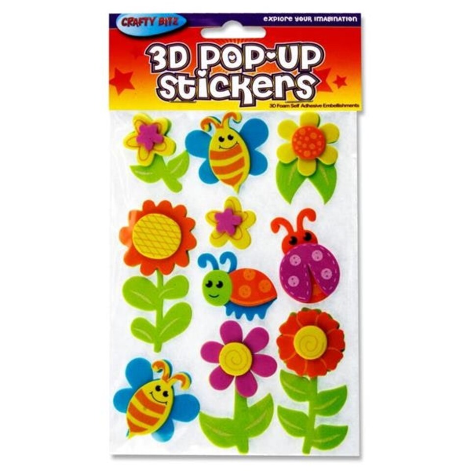 image 1 of 3D Pop Up Foam Flowers Stickers by Crafty Bitz