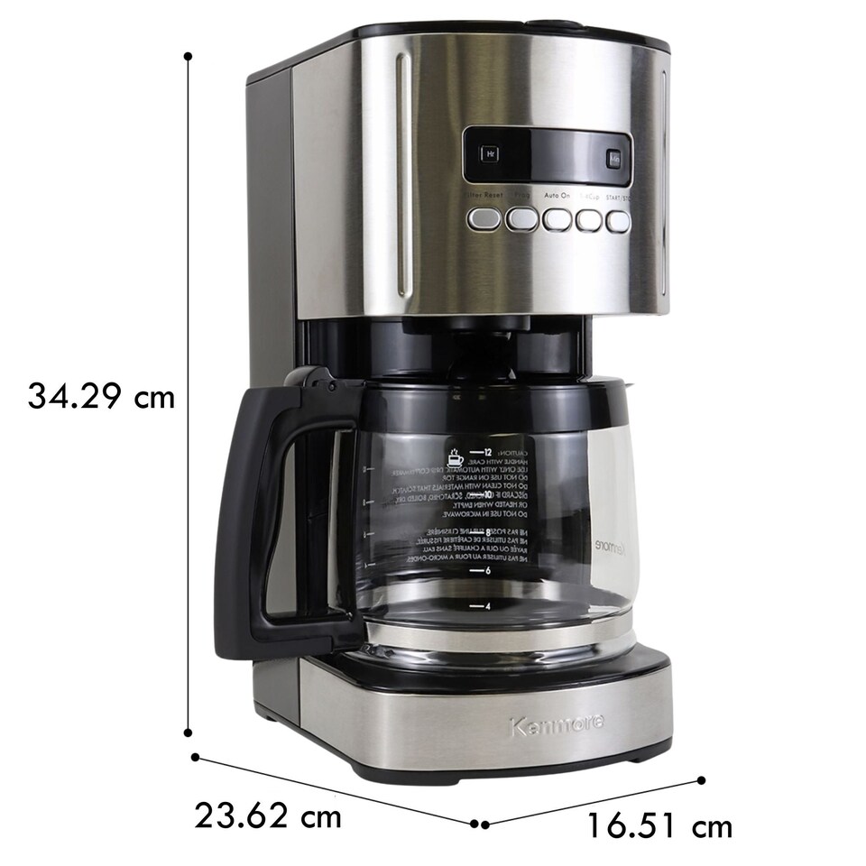 image 1 of Kenmore Aroma Control Programmable 12-cup Coffee Maker, Black/Stainless
