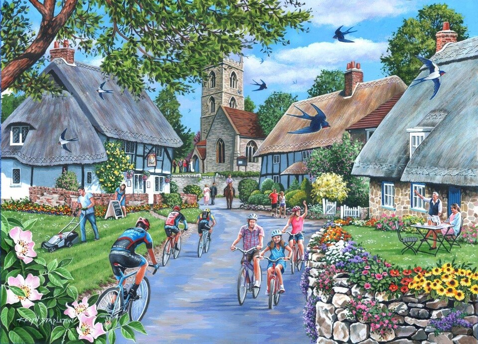 image 1 of Sunday Morning BIG 500 Piece Jigsaw Puzzle