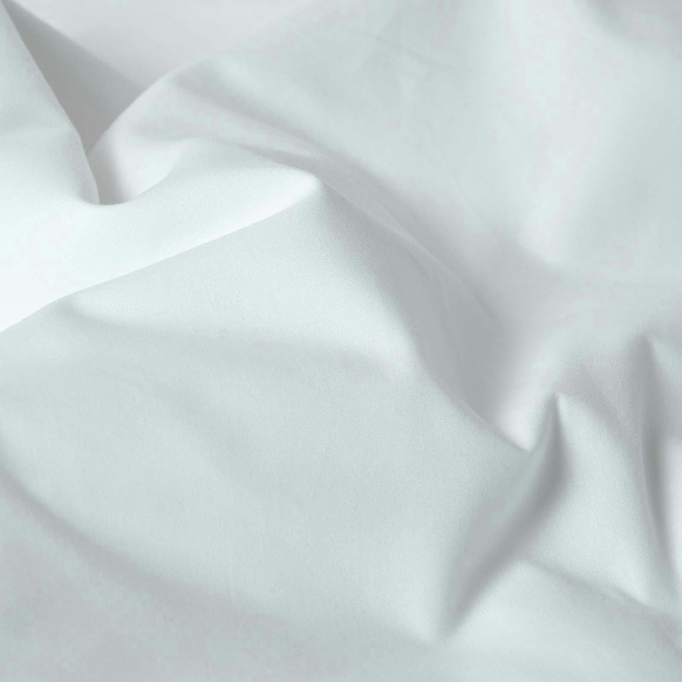 image 1 of Homescapes White Cotton Cot Bed Duvet Cover Set - 200 Thread Count
