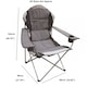 image 3 of Gr8 Garden Deluxe Folding Camping Chair Grey Black Fishing Picnic Beach Garden Patio Seat