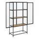 image 4 of Seaford 2 Glass Door Display Cabinet in Black & Oak