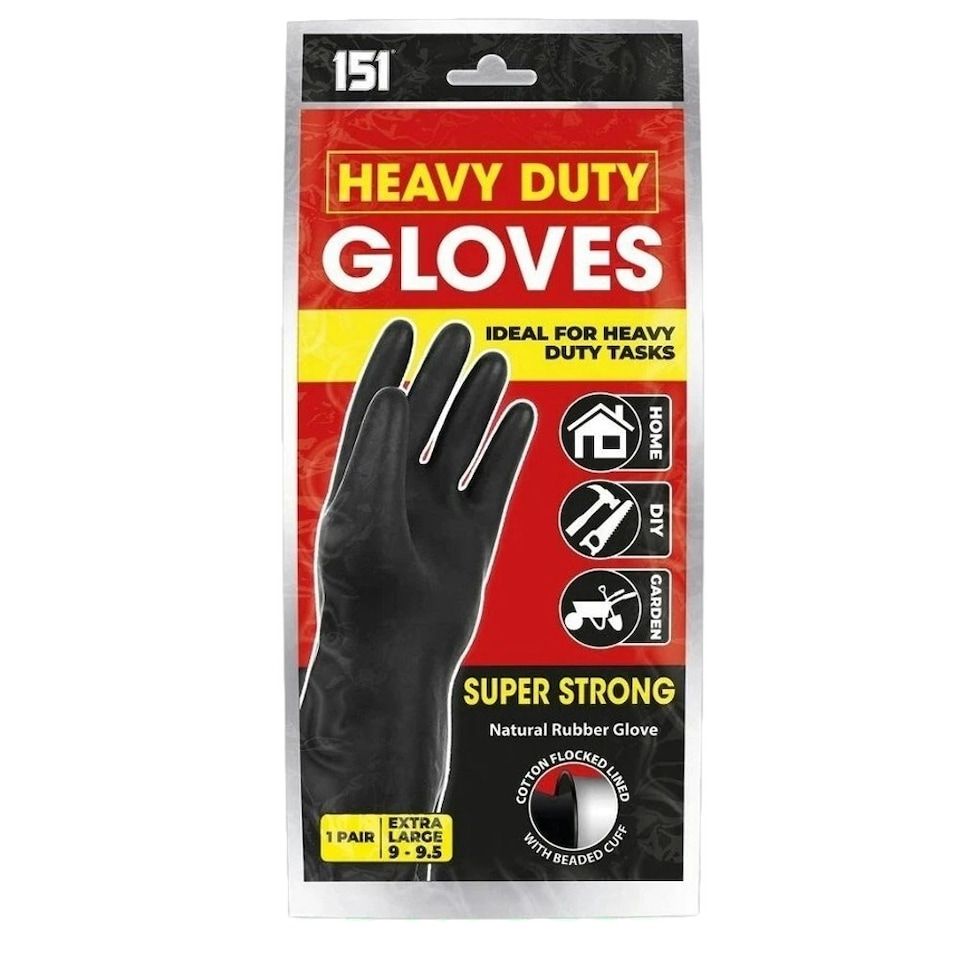 Single Pair Heavy Duty Rubber Glove Extra Large