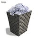 image 3 of Grey Nylon Plastic Waste Paper Bin – Strong Square Storage Basket Wastebasket for Home, Office & Hotels – Versatile Rubbish & Garbage Bin