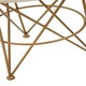 image 5 of Interiors by Premier Stylish Angular Accent Table, Gold Finish Round Table, Bedside Table With Marble Top, Metallic Table Gold