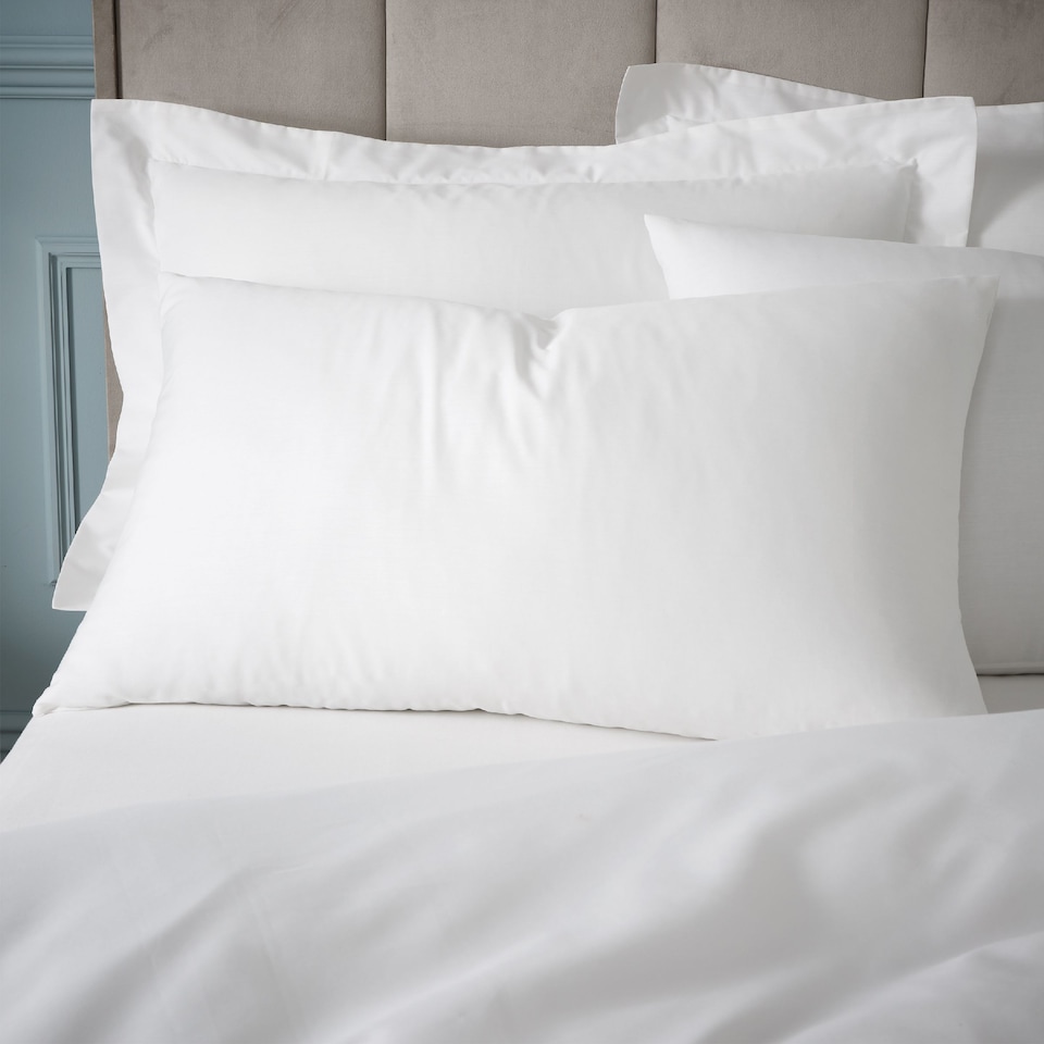 image 1 of Bianca 180 Thread Count Egyptian Cotton Standard Pillow case Pair | White | Standard
