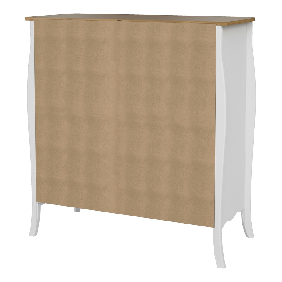 image 1 of Baroque Sideboard 2 Doors 1 Drawer in Pure White Iced Coffee Lacquer
