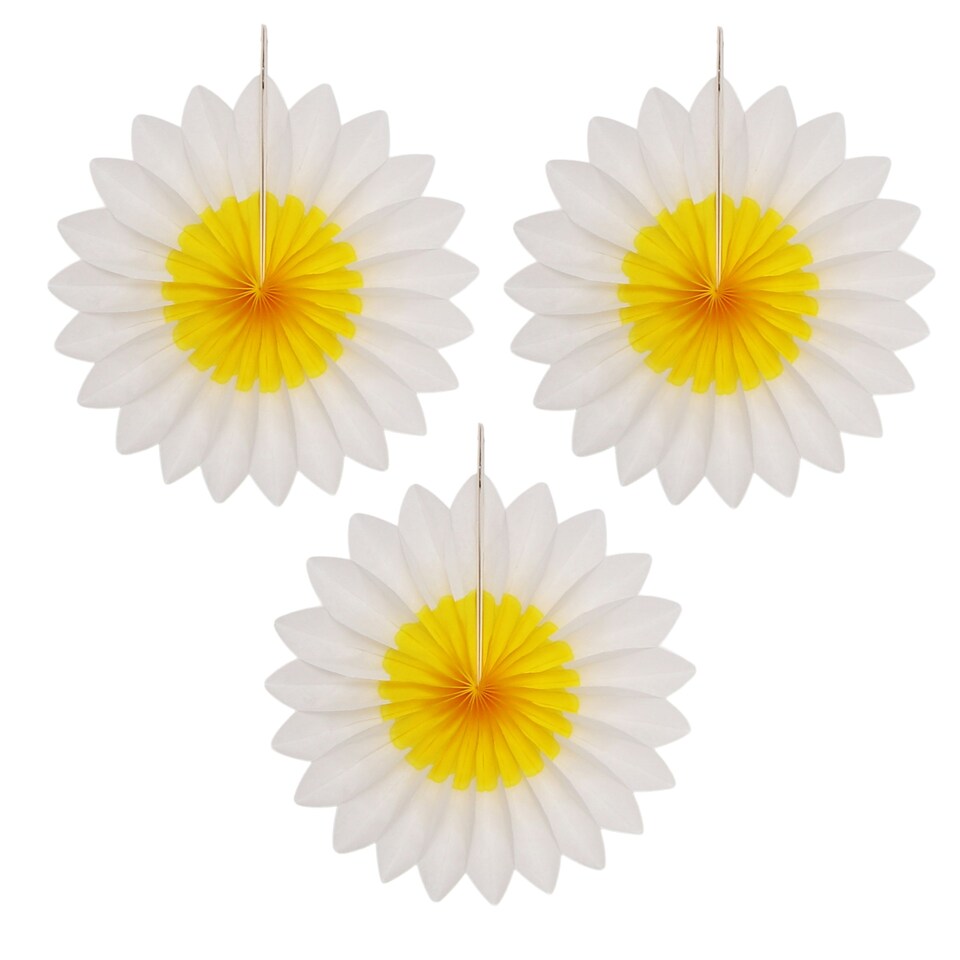 Flower Fan 15cm Daisy, Set of 3 Tesco Groceries