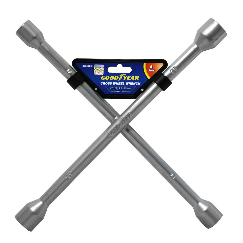 image 1 of Goodyear Professional Fixed Cross Wheel Wrench 17 / 19/ 21 / 23mm Car Truck Van