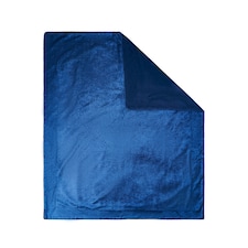 BHS Crushed Velvet Throw, Navy | Blue | Navy | 1