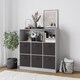 image 3 of Wide 7-Cube Bookcase With Drawers | Grey | Grey & Black | 1