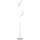 image 1 of HOMCOM Dimmable Floor Lamp for Living Room, Modern Spiral Standing Lamp with 3 Adjustable Brightness and Square Base, Silver
