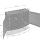 image 7 of Centurion Supports Caru Gloss Black Beam-Thru Remote Friendly Super-Contemporary "D" Shape Design 32"-65" LED/OLED/LCD TV Cabinet with Mounting Arm Black