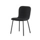 image 2 of Set of 4 Teddy Faux Fur Stitched Design Dining Chairs Black Bella by MCC