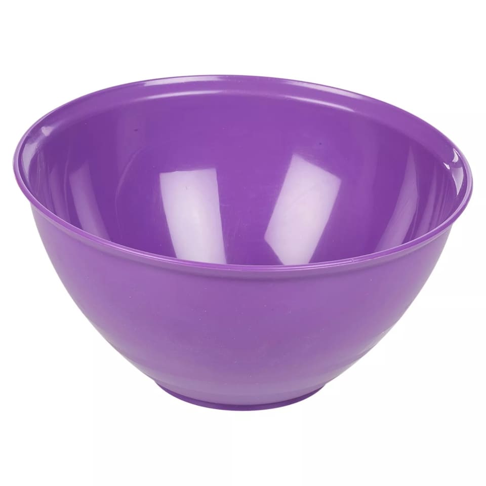image 1 of 3 Pcs Durable Plastic Colourful Mixing Bowls Set Microwave and Dishwasher Safe | Purple | Purple