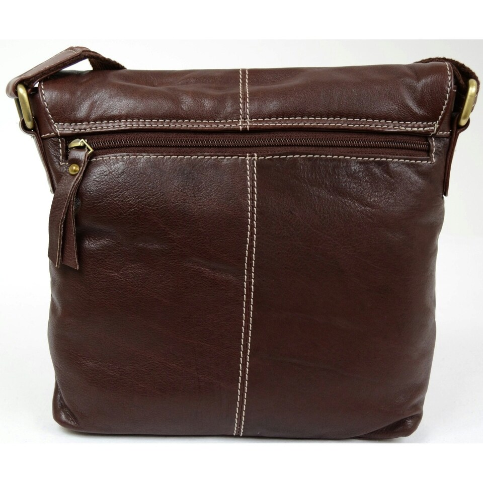 image 1 of Soft Leather Shoulder / Cross Body Bag Brown | Ox Brown