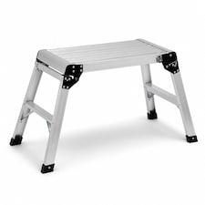 150kg Folding Aluminium Work Platform Step Up Bench Ladder EN131 | Silver