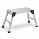 image 1 of 150kg Folding Aluminium Work Platform Step Up Bench Ladder EN131 | Silver
