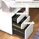image 3 of Vinsetto File Cabinet with Lock Hanging Bar for Letter A4 Legal Size White