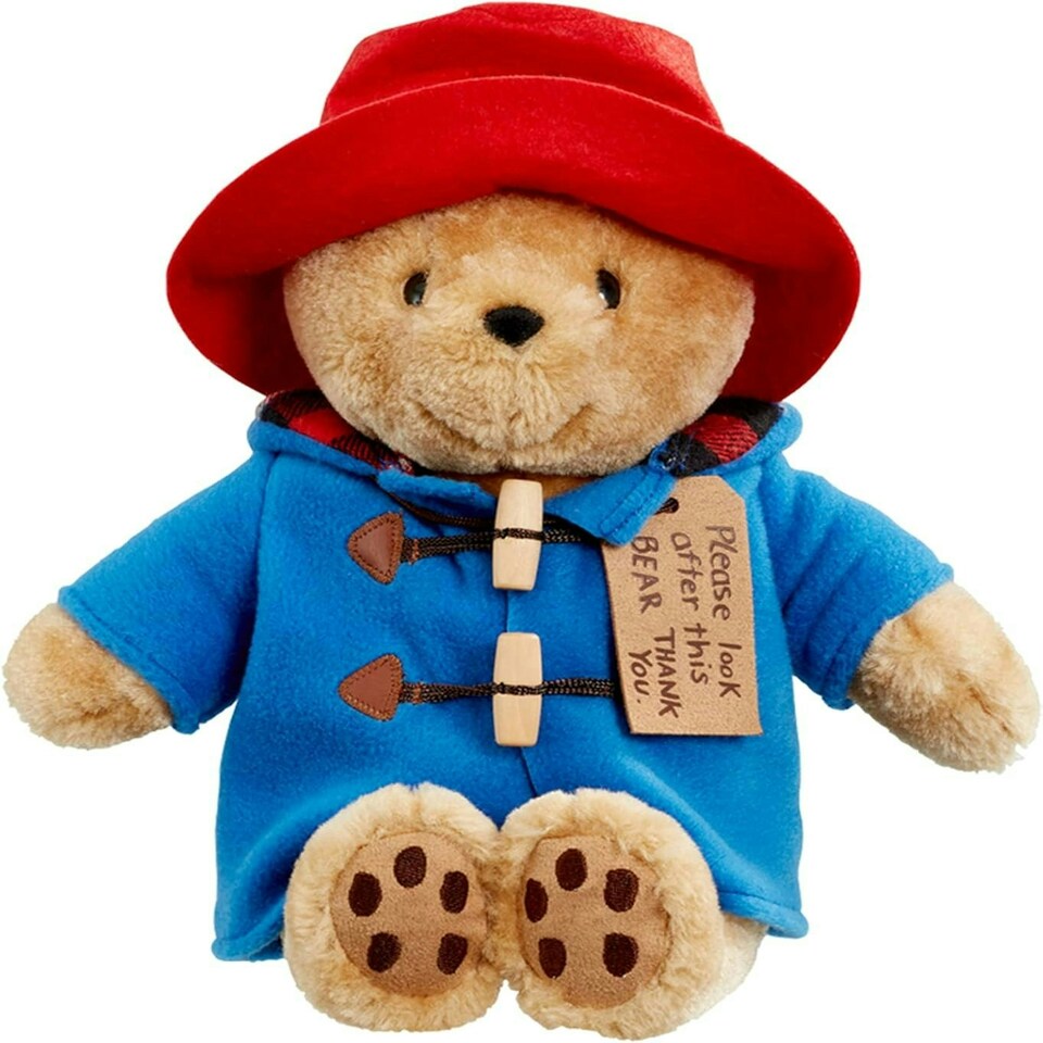 image 1 of Cuddly Classic Paddington Bear – Soft Toy with Blue Coat & Red Hat