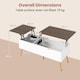 image 2 of COSTWAY Lift Top Coffee Table w/Storage Compartments Walnut White