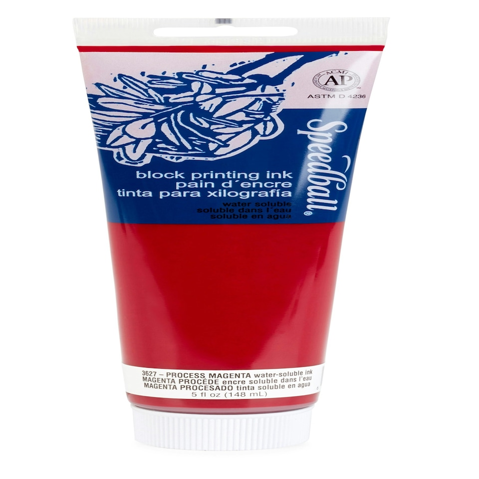 image 1 of Speedball Water-Soluble Block Ink, Process Magenta, 5oz