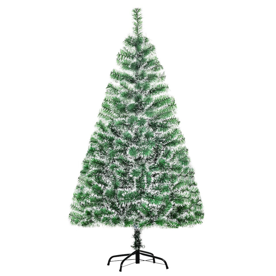 image 1 of HOMCOM 5FT Indoor Christmas Tree Artificial Decoration mas Gift with Metal Stand Branch Tips