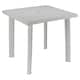 image 4 of White Plastic Garden Dining Table with Chairs Set Patio Deck Outdoor Furniture | White | White | 3 Piece Set