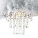 image 4 of Contemporary Grey Feather Pendant Light Shade with Transparent Acrylic Droplets | Grey