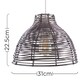 image 7 of ValueLights Lobster Wicker Rattan Grey Ceiling Pendant Light Shade | Grey