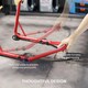 image 7 of HOMCOM Motorcycle Rear Wheel Stand, 544 kg Capacity Heavy Duty Steel Motorbike Motorcycle Paddock Stand Lift with Adjustable U + L Forks, Wheels, Non-Slip Pads for Workshop Garage Repair, Red