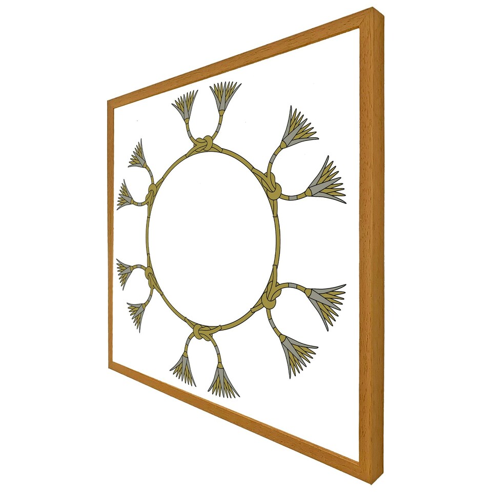 image 1 of Ancient egyptian lotus motifs (Picture Frame) Black | XS