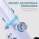 image 9 of HOMCOM Foldable Stepper Adjustable Step Machine w/ Handlebar LCD Display, White