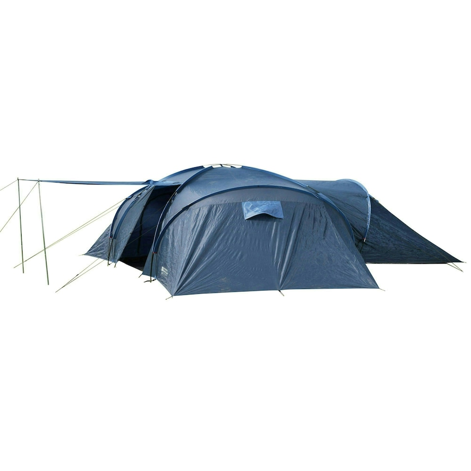 image 1 of Mountain Warehouse Camping Tent Dome Style with Large Ventilation - 6 Person Blue | Bright Blue | One Size