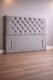 image 3 of Floorstanding Headboard Silver Plush Chesterfield 5FT Kingsize 54inch High