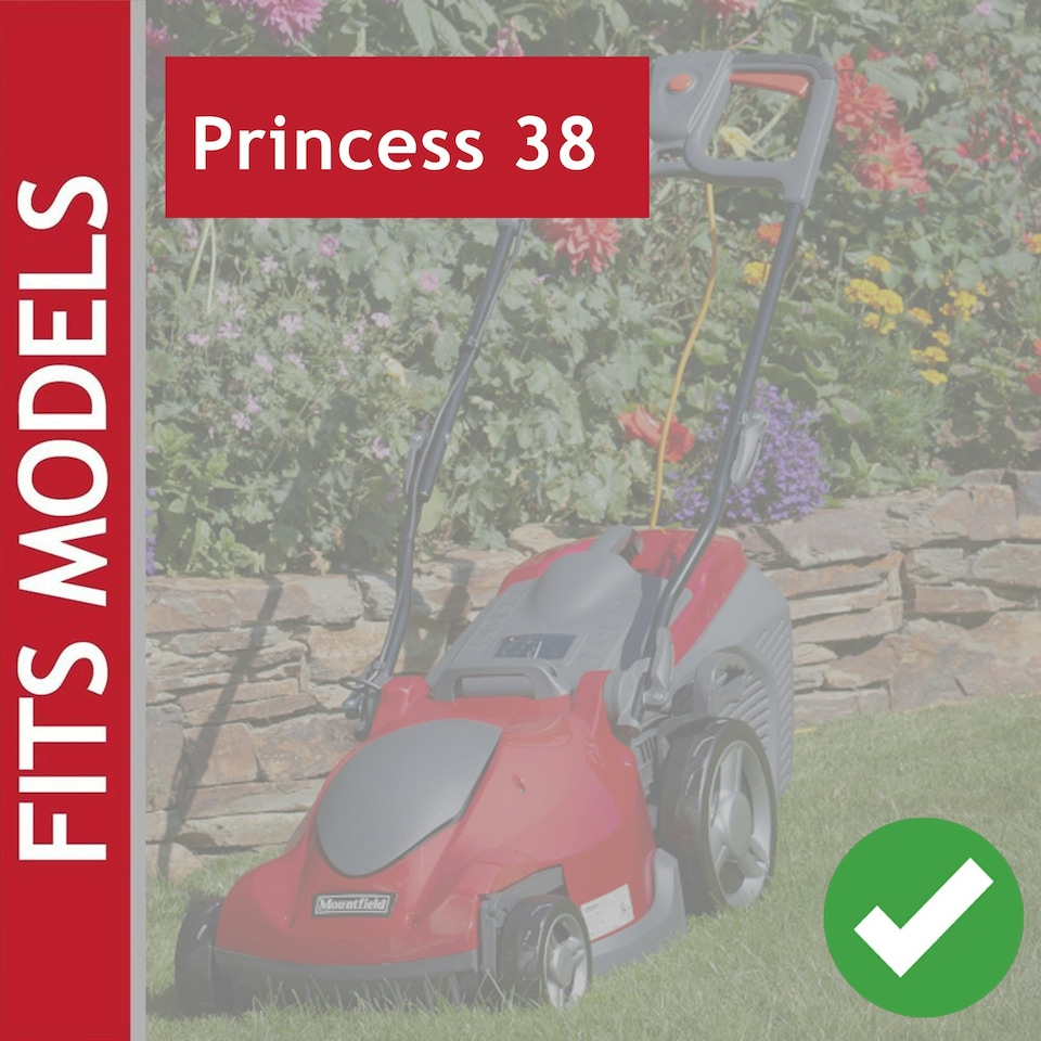 image 1 of SPARES2GO Winged Blade for Mountfield Princess 38 Mower Lawnmower 38cm 15" 181004160/0