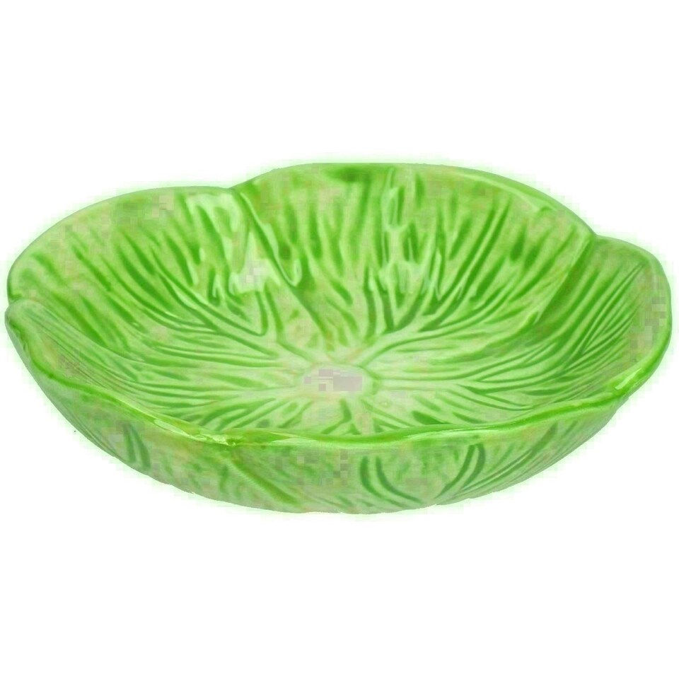 image 1 of 3PK Small Animals Lettuce Green Leaf feeding bowls treat pots 12cm/150ml Green