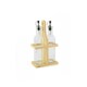 image 3 of Condiment Set Quttin Brown Transparent Glass Bamboo 250 ml 2 Pieces (12 Units)