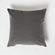 image 3 of Homescapes Grey Velvet Cushion - 45 x 45 cm | Grey | 45 x 45 cm | 1
