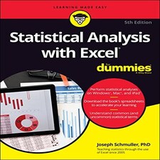 Statistical Analysis with Excel For Dummies Paperback Book