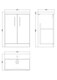 image 2 of Balterley Bathroom Floor Standing 2-Door Vanity Unit & Thin-Edge Basin | White | Gloss White | 850 x 610 x 395mm